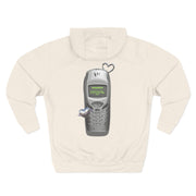 Heart Color-Block Fleece Hoodie • 3-Panel Cozy Streetwear Gift • Nostalgic Heart Graphic