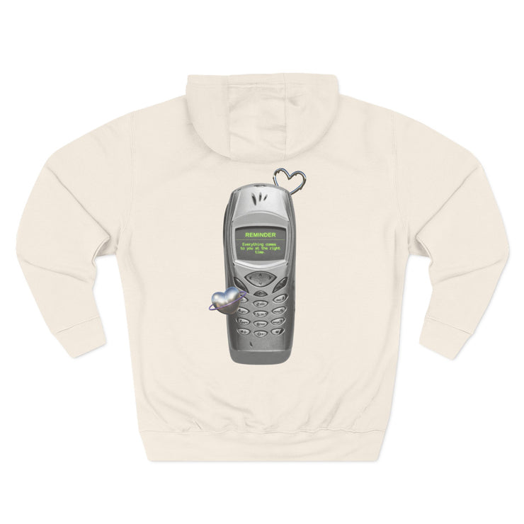 Heart Color-Block Fleece Hoodie • 3-Panel Cozy Streetwear Gift • Nostalgic Heart Graphic