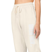 Garment-Dyed Fleece Sweatpants with Chic Graphics