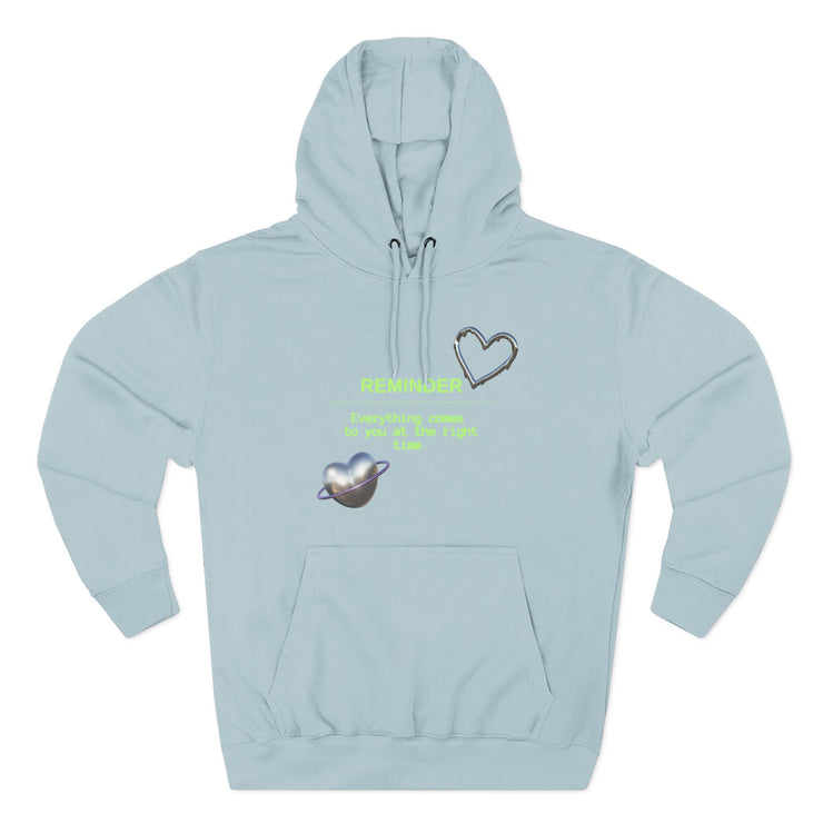 Heart Color-Block Fleece Hoodie • 3-Panel Cozy Streetwear Gift • Nostalgic Heart Graphic