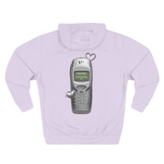 Heart Color-Block Fleece Hoodie • 3-Panel Cozy Streetwear Gift • Nostalgic Heart Graphic