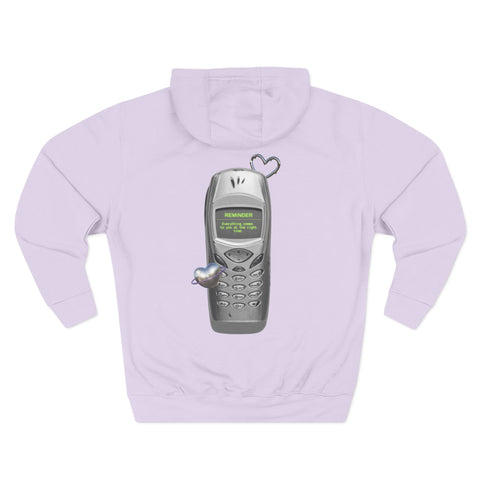 Heart Color-Block Fleece Hoodie • 3-Panel Cozy Streetwear Gift • Nostalgic Heart Graphic