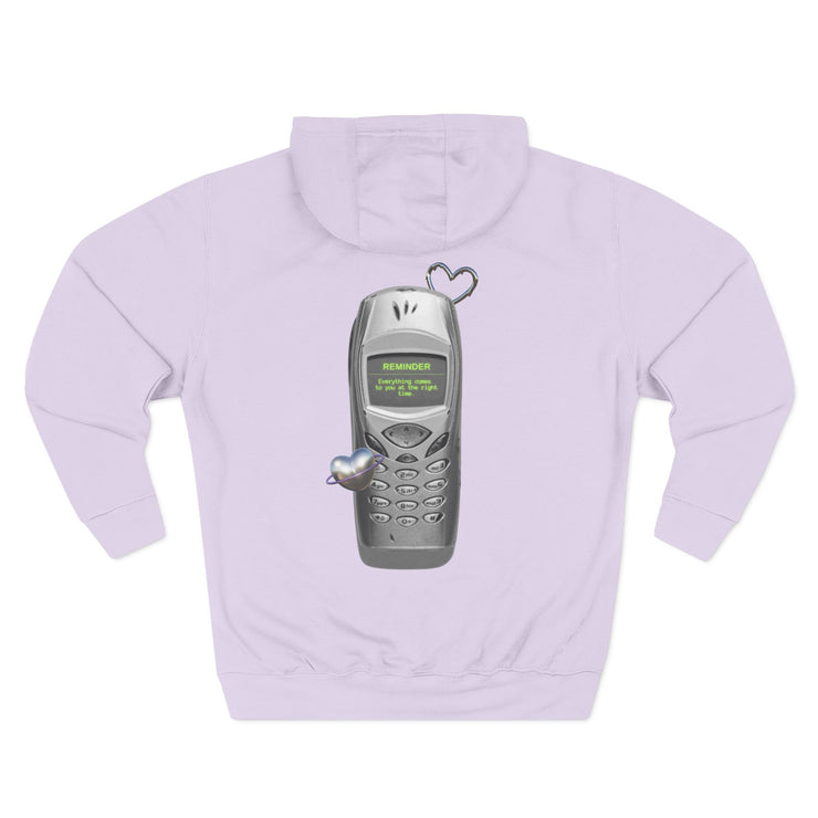 Heart Color-Block Fleece Hoodie • 3-Panel Cozy Streetwear Gift • Nostalgic Heart Graphic