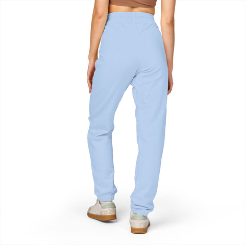 Garment-Dyed Fleece Sweatpants with Chic Graphics