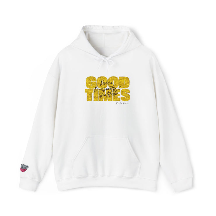 Good Times Hooded Sweatshirt - Cozy Unisex Pullover for Fun Gatherings, Casual Outings, Gift for Friends, Birthday, Celebration