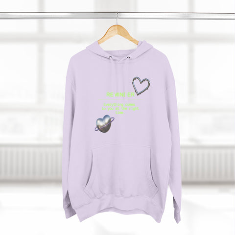 Heart Color-Block Fleece Hoodie • 3-Panel Cozy Streetwear Gift • Nostalgic Heart Graphic