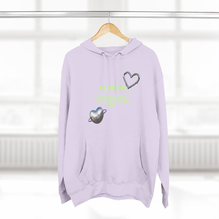 Heart Color-Block Fleece Hoodie • 3-Panel Cozy Streetwear Gift • Nostalgic Heart Graphic