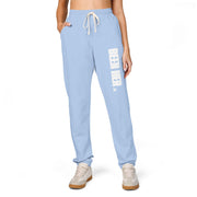 Garment-Dyed Fleece Sweatpants with Chic Graphics