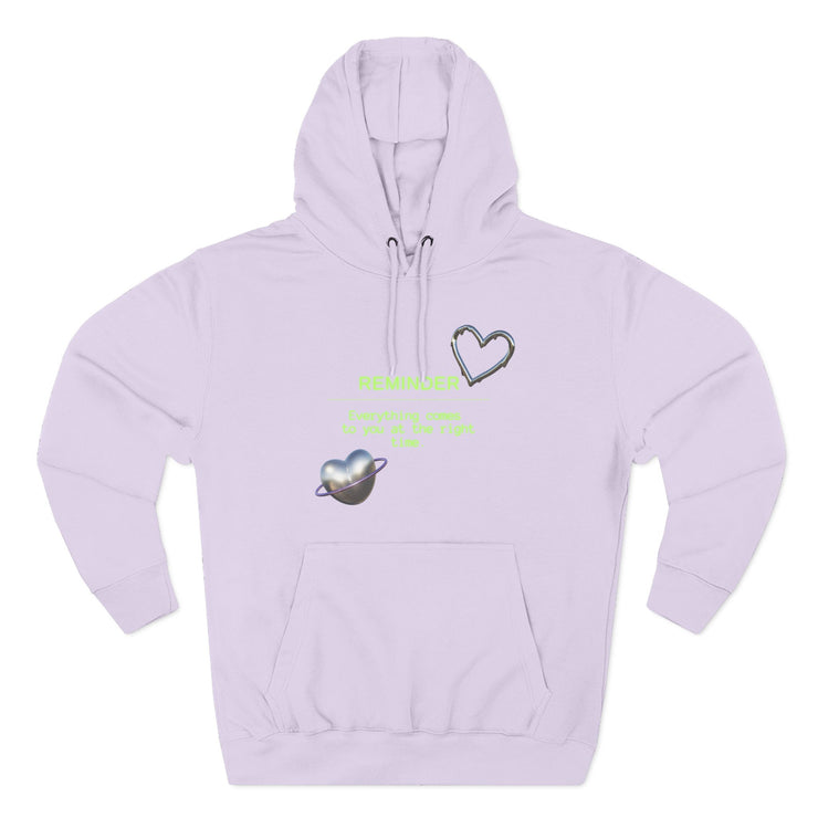 Heart Color-Block Fleece Hoodie • 3-Panel Cozy Streetwear Gift • Nostalgic Heart Graphic