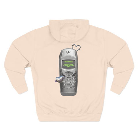 Heart Color-Block Fleece Hoodie • 3-Panel Cozy Streetwear Gift • Nostalgic Heart Graphic