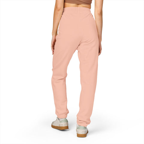 Garment-Dyed Fleece Sweatpants with Chic Graphics