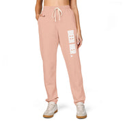 Garment-Dyed Fleece Sweatpants with Chic Graphics