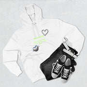 Heart Color-Block Fleece Hoodie • 3-Panel Cozy Streetwear Gift • Nostalgic Heart Graphic