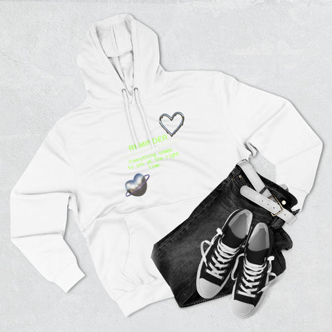 Heart Color-Block Fleece Hoodie • 3-Panel Cozy Streetwear Gift • Nostalgic Heart Graphic