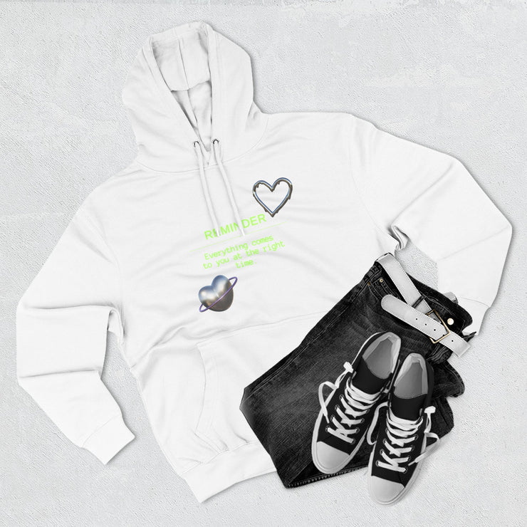 Heart Color-Block Fleece Hoodie • 3-Panel Cozy Streetwear Gift • Nostalgic Heart Graphic
