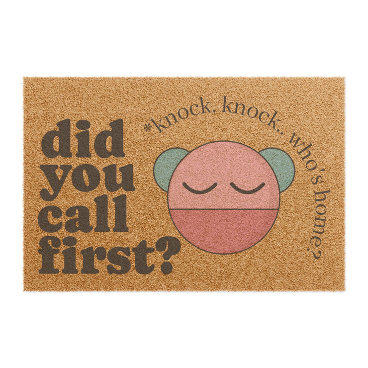 Cute Knock Knock Doormat with Playful Design