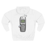 Heart Color-Block Fleece Hoodie • 3-Panel Cozy Streetwear Gift • Nostalgic Heart Graphic