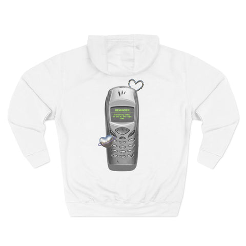 Heart Color-Block Fleece Hoodie • 3-Panel Cozy Streetwear Gift • Nostalgic Heart Graphic