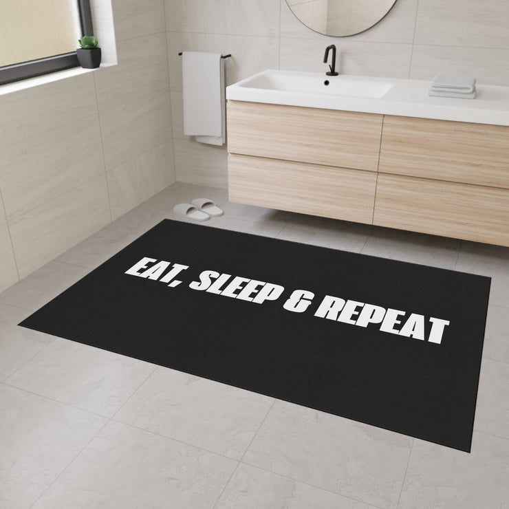 Eat, Sleep, Repeat Heavy Duty Floor Mat - Perfect for Gamers & Home Gyms