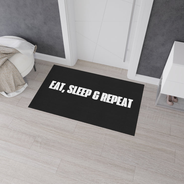 Eat, Sleep, Repeat Heavy Duty Floor Mat - Perfect for Gamers & Home Gyms