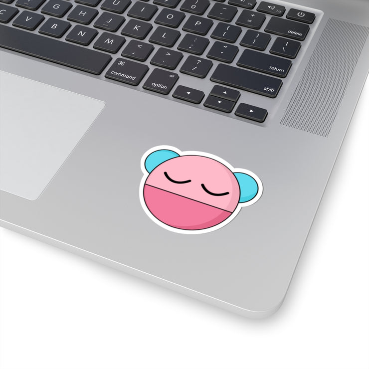 Cute Sleepy Bear Kiss-Cut Stickers for Laptops & Journals