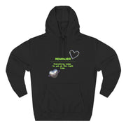 Heart Color-Block Fleece Hoodie • 3-Panel Cozy Streetwear Gift • Nostalgic Heart Graphic