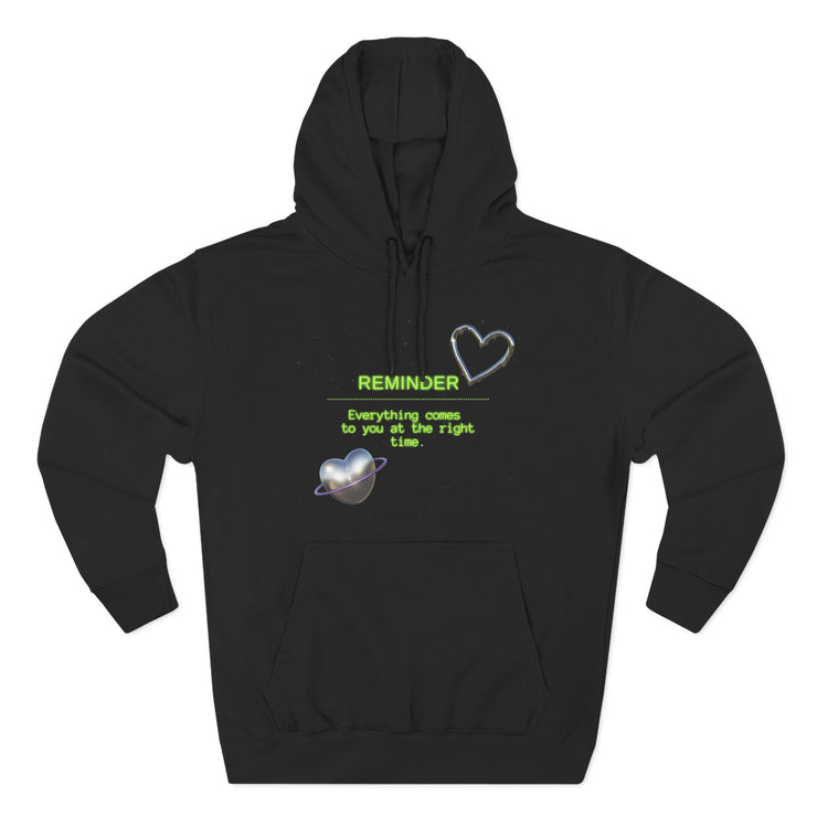 Heart Color-Block Fleece Hoodie • 3-Panel Cozy Streetwear Gift • Nostalgic Heart Graphic