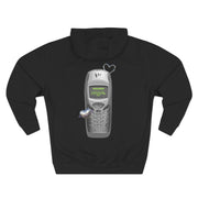 Heart Color-Block Fleece Hoodie • 3-Panel Cozy Streetwear Gift • Nostalgic Heart Graphic