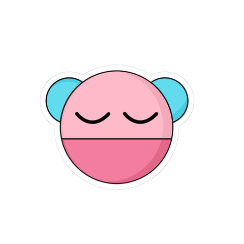 Cute Sleepy Bear Kiss-Cut Stickers for Laptops & Journals