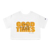 Cropped Graphic T-Shirt - Good Times, Peace & Prosperity