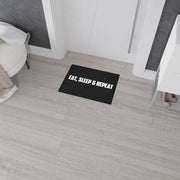 Eat, Sleep, Repeat Heavy Duty Floor Mat - Perfect for Gamers & Home Gyms