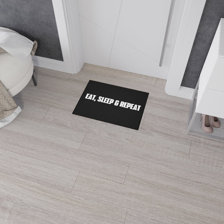 Eat, Sleep, Repeat Heavy Duty Floor Mat - Perfect for Gamers & Home Gyms