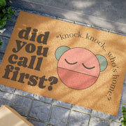 Cute Knock Knock Doormat with Playful Design