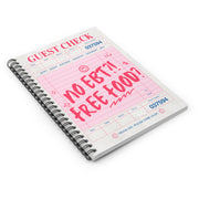 Funny Guest Check Spiral Notebook – No EBT? Free Food!