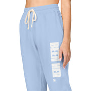 Garment-Dyed Fleece Sweatpants with Chic Graphics