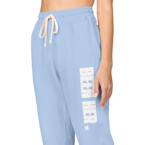 Garment-Dyed Fleece Sweatpants with Chic Graphics