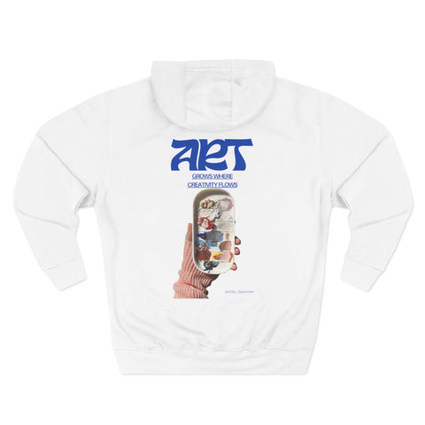 Creative Flow Fleece Hoodie - Artistic Fashion, Cozy Wear, Gift for Artists, Unique Casual Style, Creative Inspiration