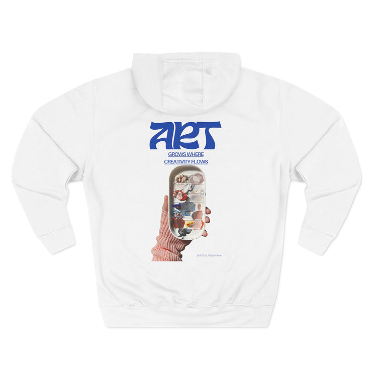 Creative Flow Fleece Hoodie - Artistic Fashion, Cozy Wear, Gift for Artists, Unique Casual Style, Creative Inspiration