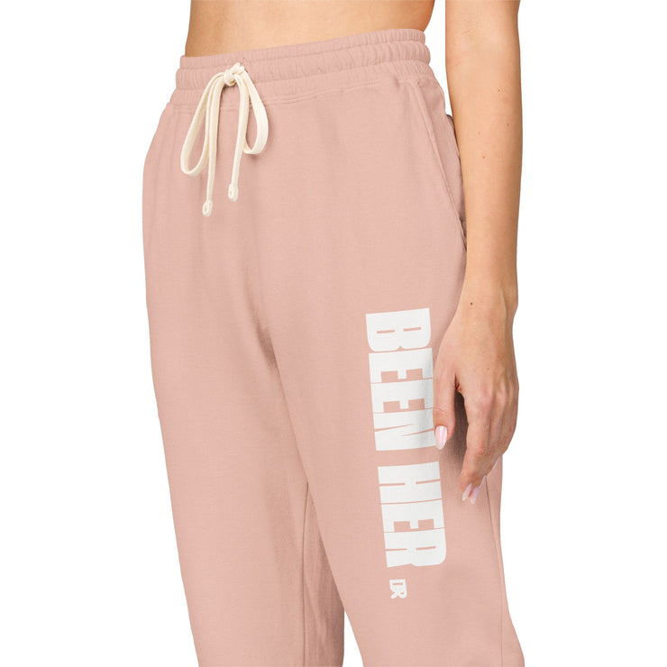 Garment-Dyed Fleece Sweatpants with Chic Graphics