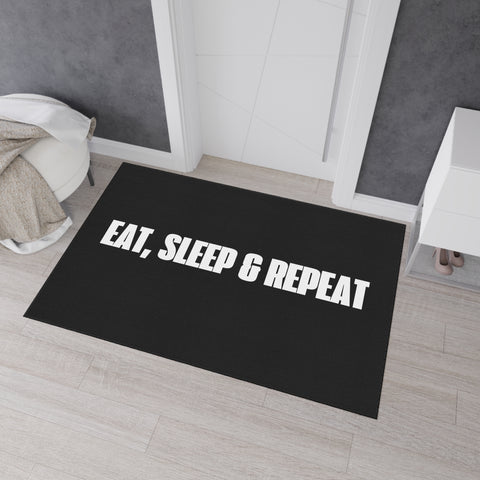 Eat, Sleep, Repeat Heavy Duty Floor Mat - Perfect for Gamers & Home Gyms