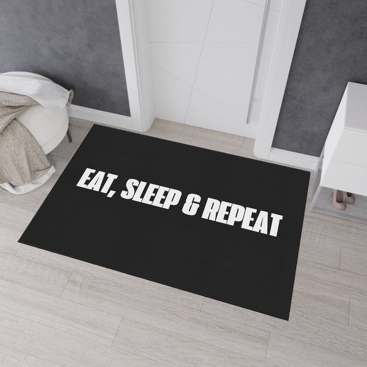Eat, Sleep, Repeat Heavy Duty Floor Mat - Perfect for Gamers & Home Gyms