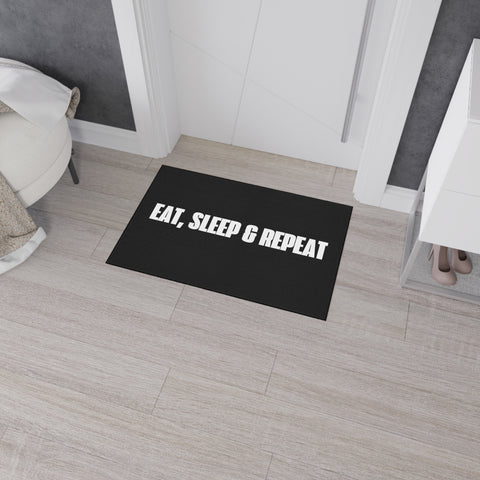 Eat, Sleep, Repeat Heavy Duty Floor Mat - Perfect for Gamers & Home Gyms