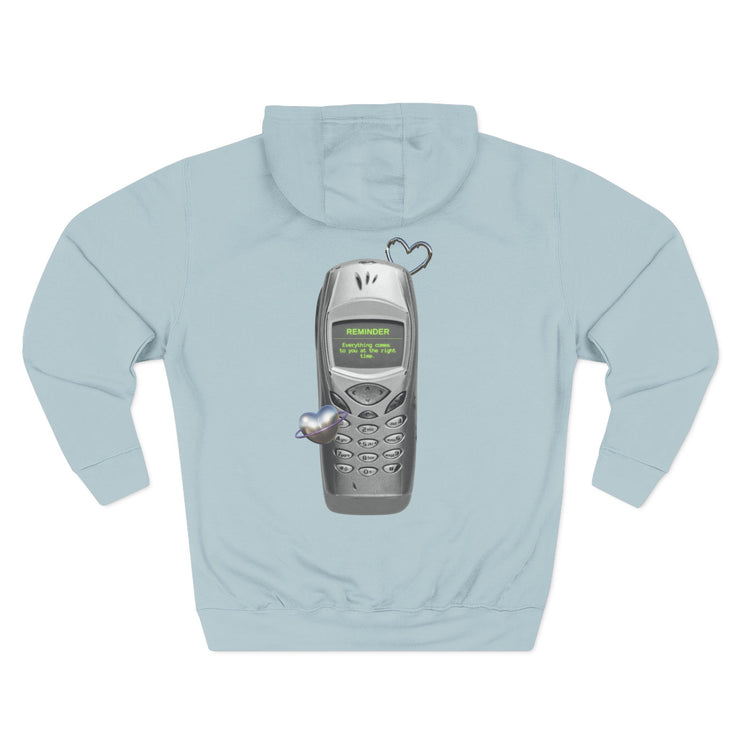 Heart Color-Block Fleece Hoodie • 3-Panel Cozy Streetwear Gift • Nostalgic Heart Graphic