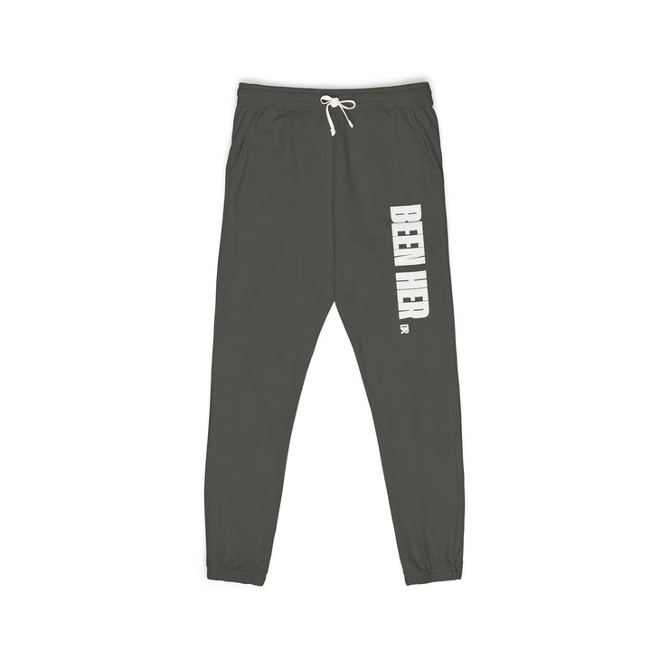 Garment-Dyed Fleece Sweatpants with Chic Graphics