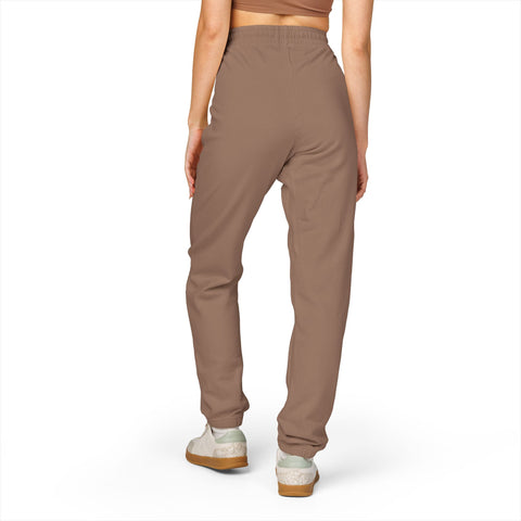 Garment-Dyed Fleece Sweatpants with Chic Graphics