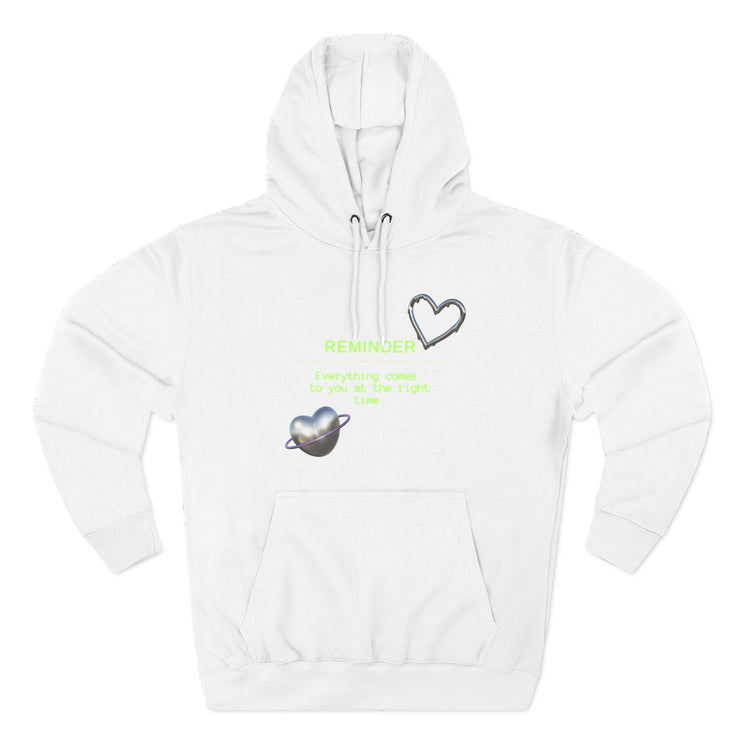 Heart Color-Block Fleece Hoodie • 3-Panel Cozy Streetwear Gift • Nostalgic Heart Graphic