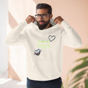 Heart Color-Block Fleece Hoodie • 3-Panel Cozy Streetwear Gift • Nostalgic Heart Graphic