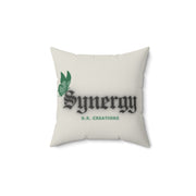 Synergy Faux Suede Pillow – 'Synergy D.R. Creations' Decorative Throw Pillow