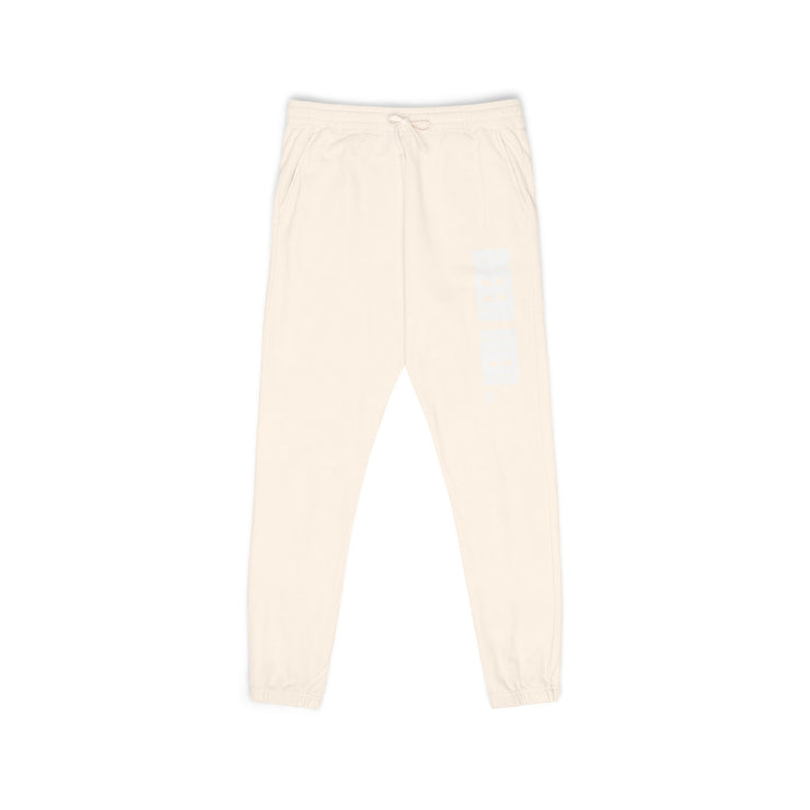 Garment-Dyed Fleece Sweatpants with Chic Graphics